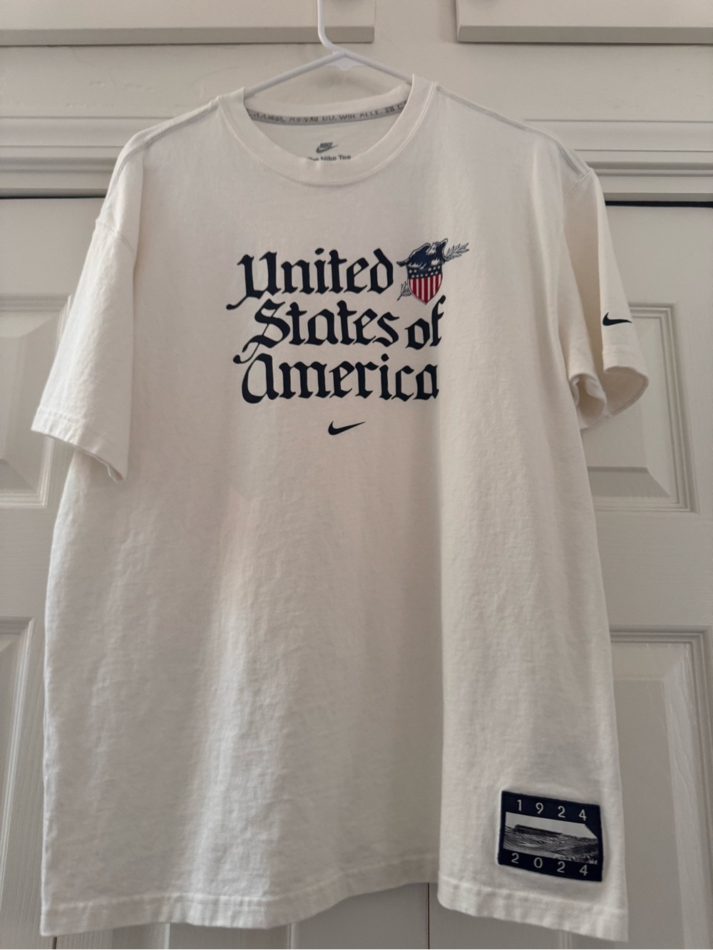 Nike White Short Sleeve 'United States of America' Graphic Tee